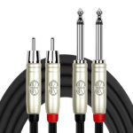 Kirlin Cable de Audio Ap 403Pr 2 Rca Macho A 2 Plug 6.3 3M
