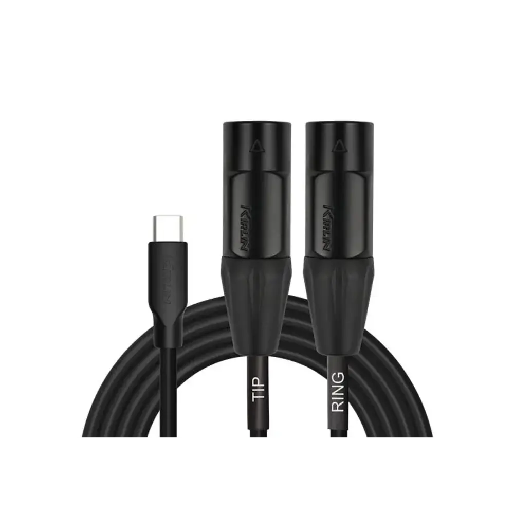 Kirlin UY-C-390XE-3 Cable USB-C a 2 XLR Macho 3M Kirlin Uy-C-390Xe-3 Cable Usb-C a 2 Xlr Macho 3M