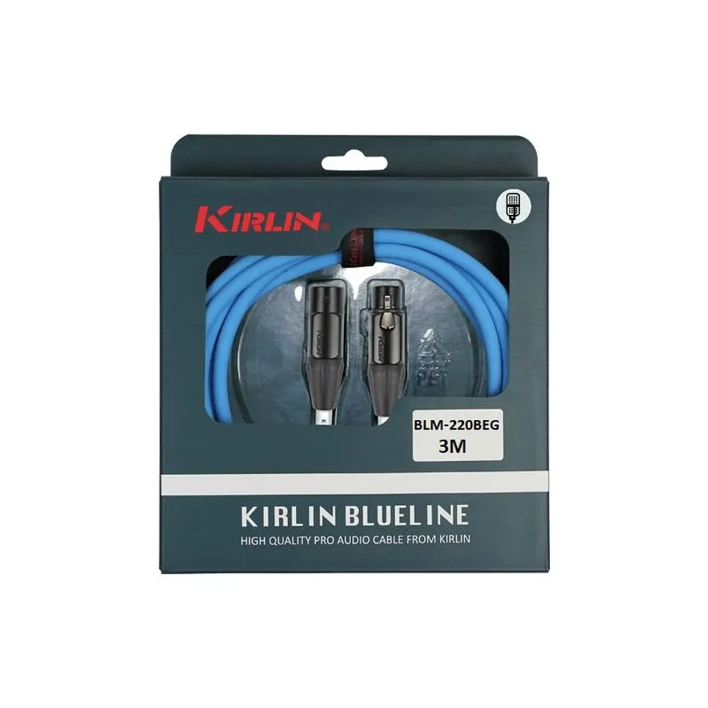 Kirlin cable de microfono BLM 220BEG BLUELINE XLR M/H 3M Kirlin Cable de Microfono Blm 220Beg Blueline Xlr M/H 3M