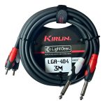 Kirlin Cable de Audio Lga 404 2 Rca Macho A 2 Plug 6.3 3M