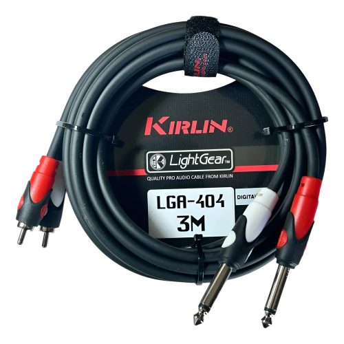 Kirlin Cable de Audio Lga 404 2 Rca Macho A 2 Plug 6.3 3M