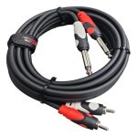 Kirlin Cable de Audio Lga 404 2 Rca Macho A 2 Plug 6.3 3M - Imagen 4