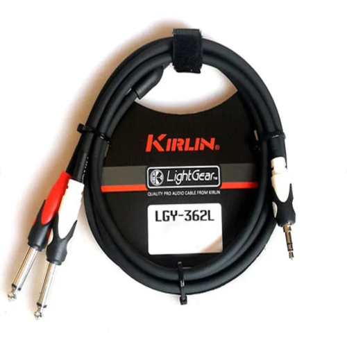 Kirlin Cable de Audio LGY-362L – Mini Plug a 2 Plugs 6.3 mm