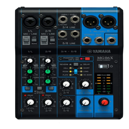 Yamaha Mixer Análogo con Efectos Mg06x de 6 Canales