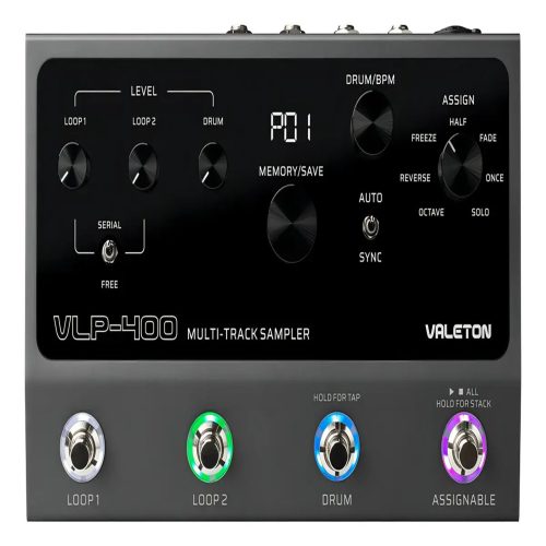 Valeton Pedal Looper Vlp-400 Multitrack Sampler Drum 2 En 1 Color Gris